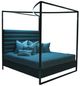 Michael Amini® Metro Lights™ Midnight Queen Canopy Bed-2