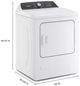 Whirlpool® 7.0 Cu. Ft. White Front Load Gas Moisture Sensing Dryer with Steam-2