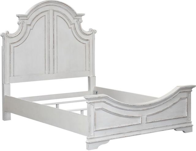 Liberty Furniture Magnolia Manor 5-Piece Antique White/Weathered Bark Queen Panel Bedroom Set-2