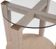 Bassett Mirror Dunes Glass Top End Table with Bleached Oak Frame-4