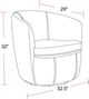 Parker House® Barolo Lyric Sage Leather Swivel Chair-3