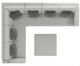 Zuo® Modern Corona Del Mar 4-Piece Gray Outdoor Fabric Modular Sectional-5