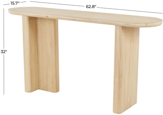 Deco Marche Light Brown Handmade Minimalistic Console Table-4