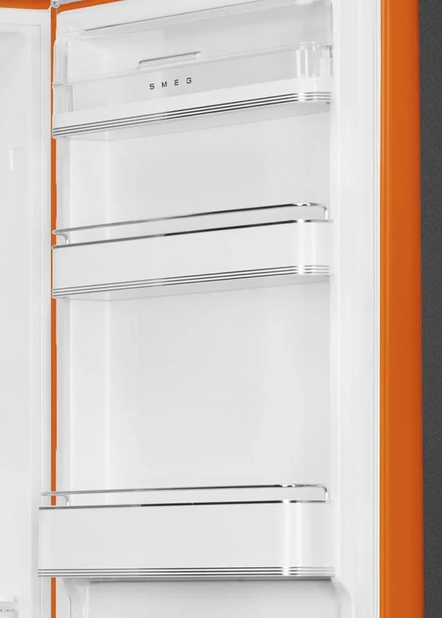 Smeg 50's Retro Style Aesthetic 11.7 Cu. Ft. Orange Bottom Freezer Refrigerator-4