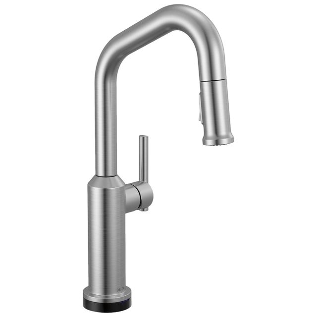 Delta Cordova™ Lumicoat® Arctic Stainless Touch2O® Bar / Prep Faucet with Touchless Technology-0