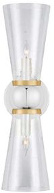 Currey & Company Byford Clear/Nickel Bath Wall Sconce-2