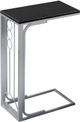 Monarch Specialties Inc. Black Top Accent Table with Grey Metal Base-0