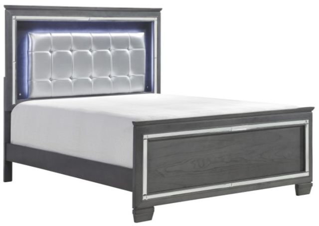 Homelegance® Allura 4-Piece Gray Queen Panel Bedroom Set-2