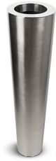 Le Present Satino Fluta Stainless Steel 39" Planter-0
