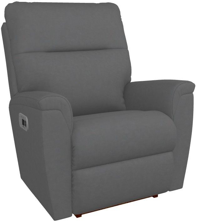 La-Z-Boy® Norton Blue Grey Leather Power Rocking Recliner with Headrest-0