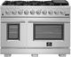 FORNO® Capriasca 48" Stainless Steel Pro Style Gas Range-0