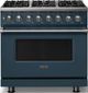 Viking® 5 Series 36" Squall Pro Style Dual Fuel (NG) Range with Polished Chrome Trim-0