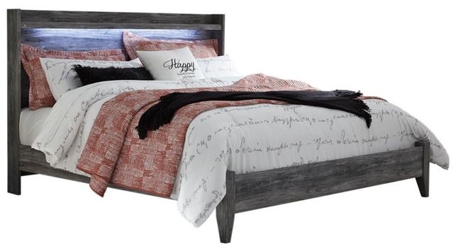 Signature Design by Ashley® Baystorm 2-Piece Gray King Panel Bed Set-1