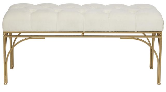 Deco Marche Gold/White 39" Bench-2