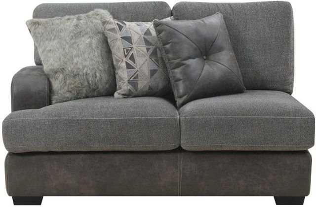 Emerald Home Berlin 3-Piece Gray Herringbone/Sanded Microfiber Sectional-1