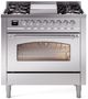 Ilve® Nostalgie II Series 36" Stainless Steel Pro Style Dual Fuel Range-0