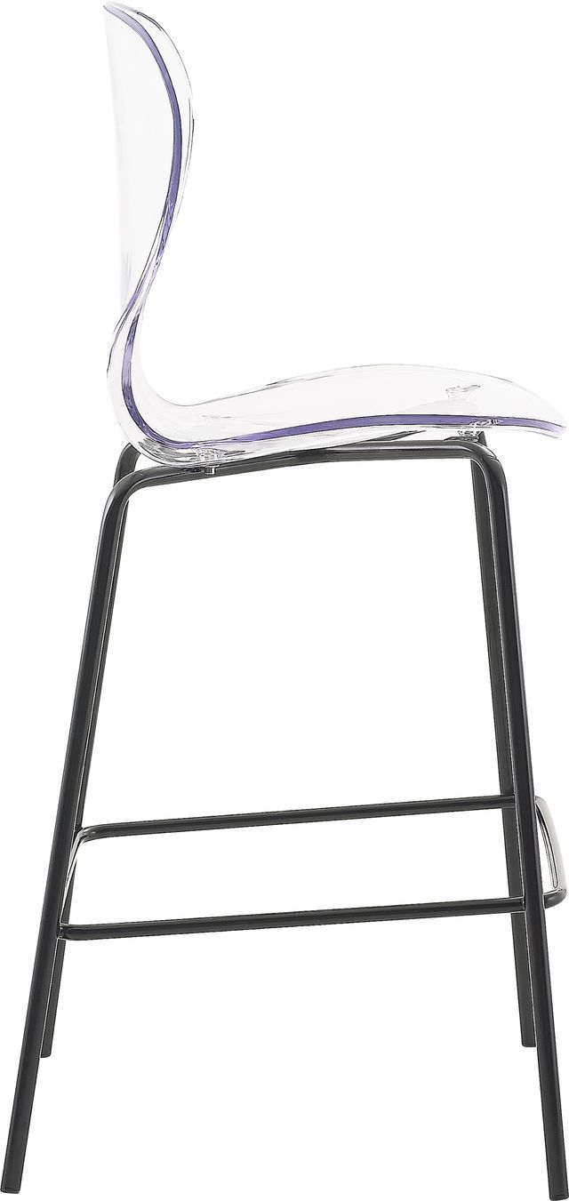 Meridian Furniture Clarion Clear/Matte Black Counter Stool-2