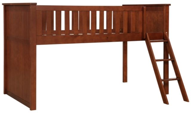 Homelegance® Rowe Dark Cherry Youth Twin Low Loft Bunk Bed-0