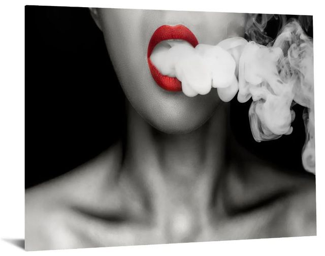 Classy Art Black/White Billowing Smoke Wall Art-0