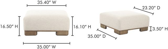 Moe's Home Collection June Oatmeal Ottoman-2