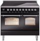 Ilve® Nostalgie II Series 40" Glossy Black Pro Style Induction Range-0