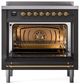 Ilve® Nostalgie II Series 36" Graphite Matte Pro Style Induction Range-1