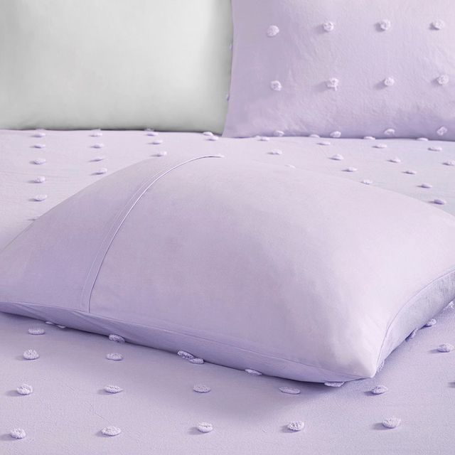 Olliix by Urban Habitat Kids Callie Lavender Twin Cotton Jacquard Pom Pom Comforter Set-3