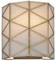 Currey & Company Polyhedron Antique Brass/White Wall Sconce-1