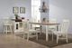 ECI Furniture Choices Distressed Acacia Dining Table with Antique White Base-0