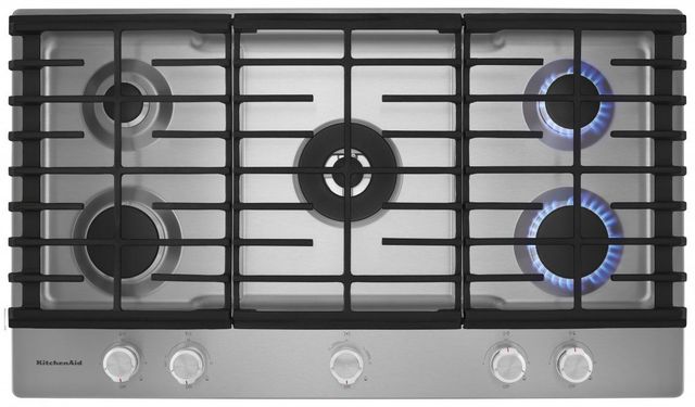 KitchenAid® 36'' Stainless Steel Gas Cooktop-1