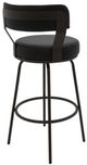 International Furniture Direct Maison Black/Blacksmithing Matte Black 30'' Barstool-3