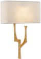 Currey & Company Bodnant Antique Gold Leaf/Off-White Left Wall Sconce-0