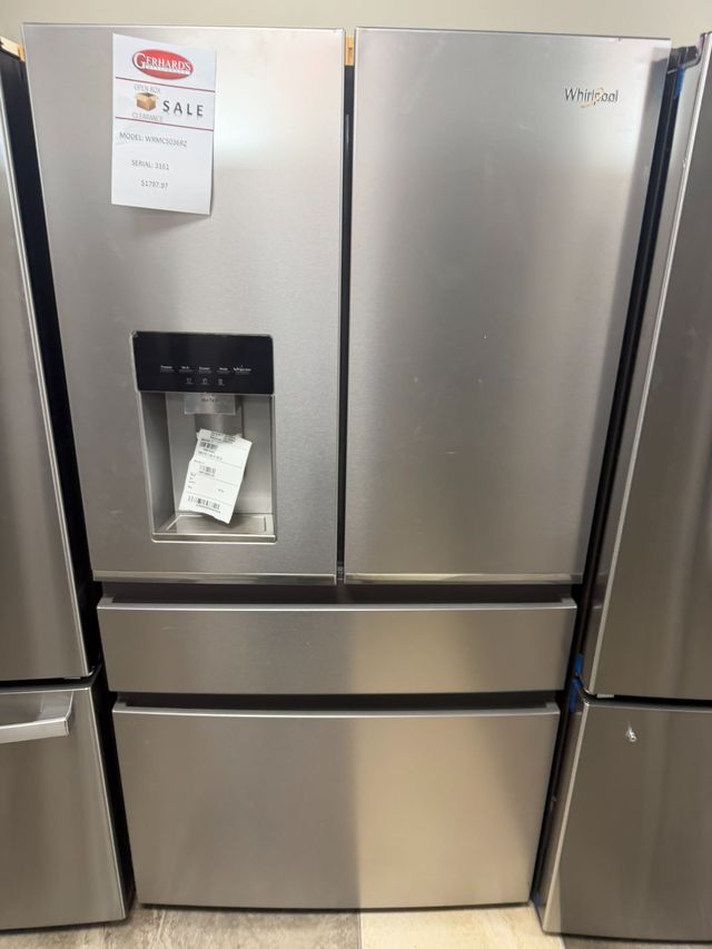 Whirlpool® 36" 21.9 Cu. Ft. Fingerprint Resistant Stainless Steel Counter Depth French Door Refrigerator -0