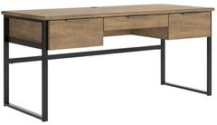 Signature Design by Ashley® Montia Gunmetal/Light Brown Home Office Desk