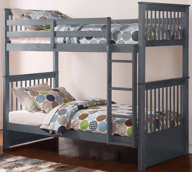 IFDC Gray Youth Single/Single Bunk Bed-0
