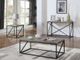 Coaster® Birdie Grey Rectangular Coffee Table with Black Metal Base -2