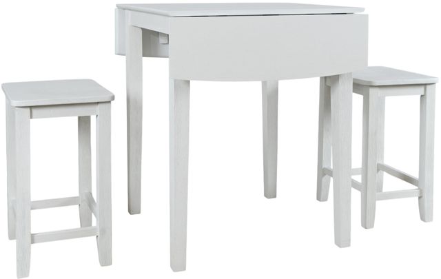 Jofran Inc. Eastern Tides 3-Piece ET Brushed White Counter Dining Set-2