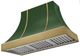 AGA Cascade 48" Cornwall Green Wall Mounted Range Hood  with Antique Brass Trim-0