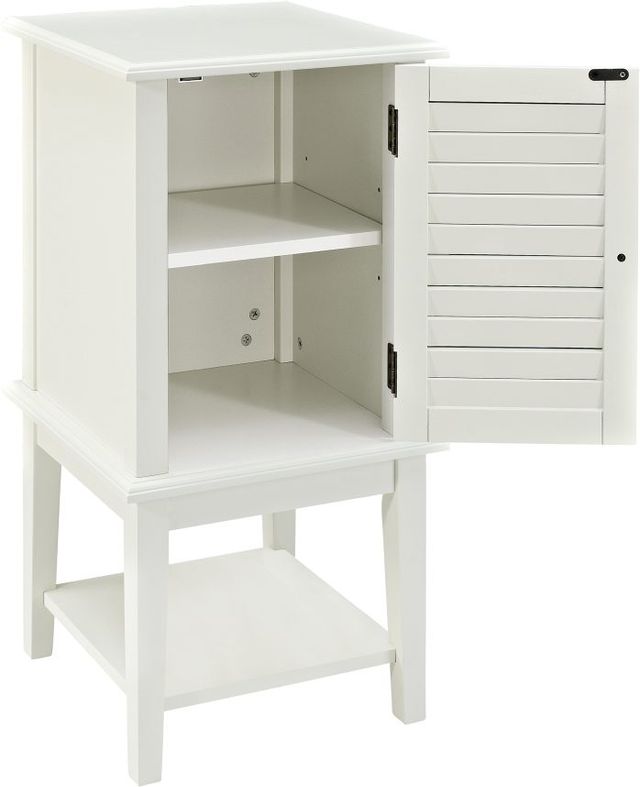 Powell® Hatteras White Shutter Side Table-0