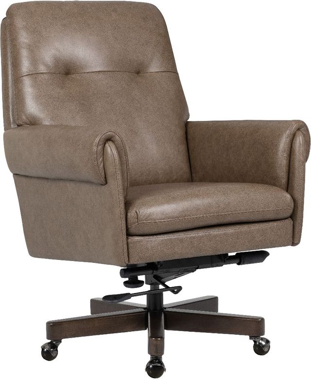 Hooker® Furniture Ready-Made Upholstery Lenora Rowe Chocolate Swivel Tilt Executive Chair-0