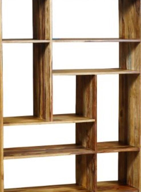 Jaipur Furniture Oker Brown 2-Drawer and 9-Shelves Bookcase-1