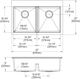 Elkay Crosstown® 3-Piece Polished Satin 33" x 22" x 9" 5-Hole Equal Double Bowl Dual Mount Sink Set with Aqua Divide-4