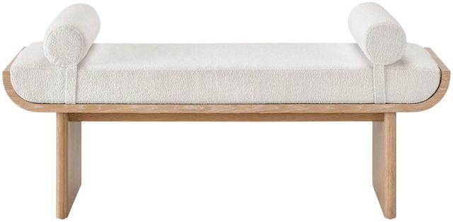 Universal Explore Home™ Modern Nomad Sischo Canberra Ivory/White Oak Bench-2