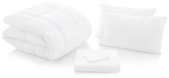 Malouf® Woven Reversible White Queen Bed in a Bag