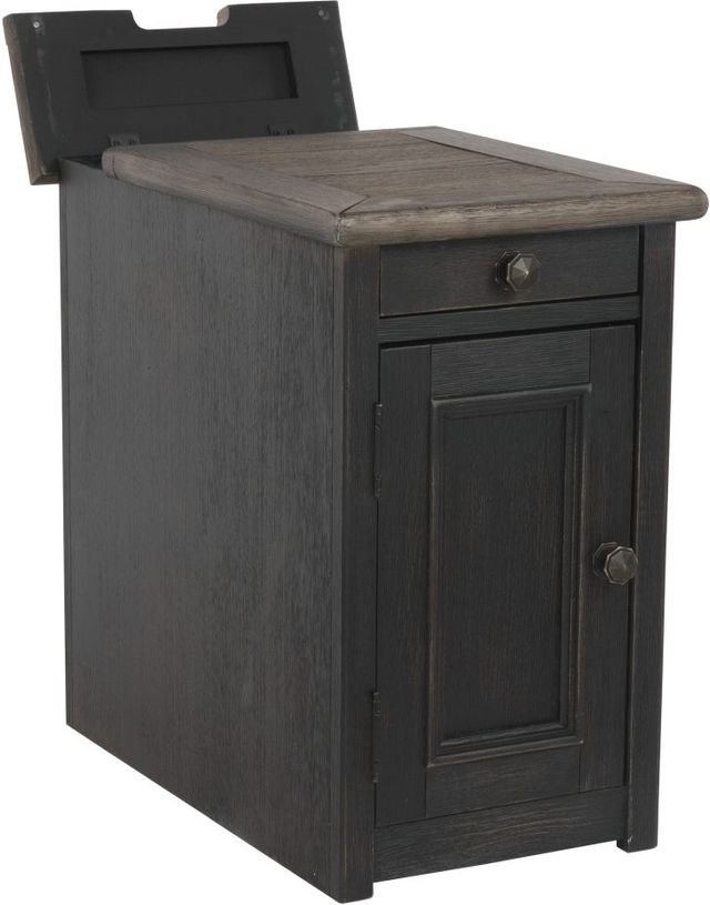 Signature Design by Ashley® Tyler Creek Grayish Brown Chairside End Table with Black Base-5