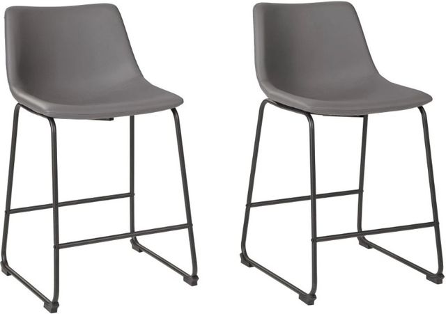 Signature Design by Ashley® Centiar Gray Counter Stool-3