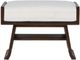 Currey & Company Hari Swagger Espresso/White Ottoman-1