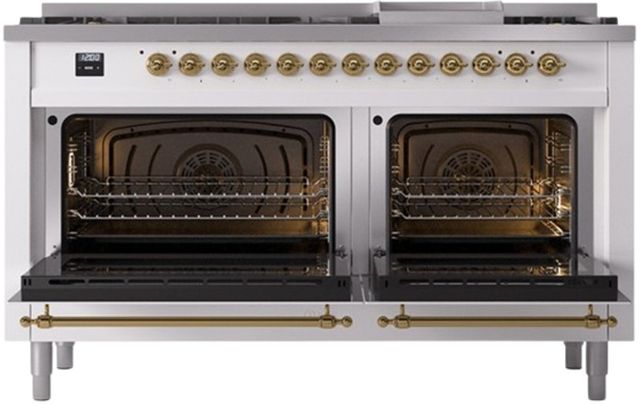 Ilve® Nostalgie II Series 60" Custom RAL Color Pro Style Dual Fuel Range-1