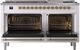 Ilve® Nostalgie II Series 60" Custom RAL Color Pro Style Dual Fuel Range-1