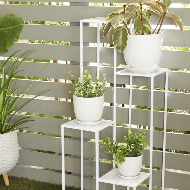 Deco Marche 3-Piece White Ceramic Planter Set-3